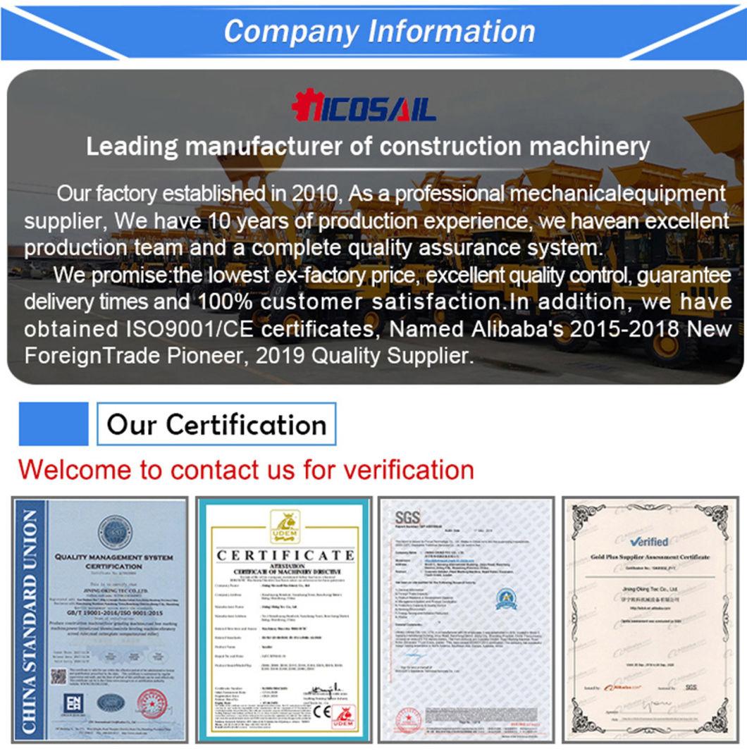 China Small Tractor Front End Wheel Loader Payloader Machine Mini Loader Price List with Attachments for Sale