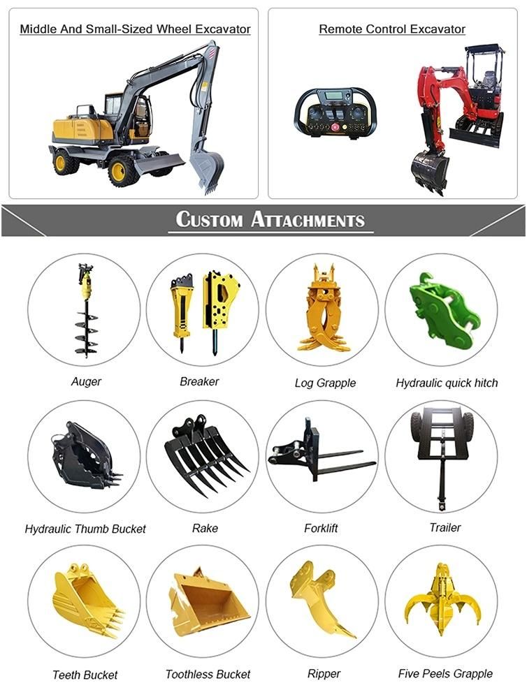 Ce/ISO Certification 0.8 to 3.5 Ton New Diesel Hydraulic Crawler Mini Digger Micro Small Garden Excavator Machine with Attachment for Sale