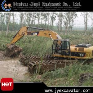 Amphibious Excavator with Pontoon in The Water Jyp-125