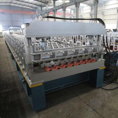Hot Sale Trapezoidal Sheet Roof Panel Cold Roll Forming Machine with ISO CE SGS BV