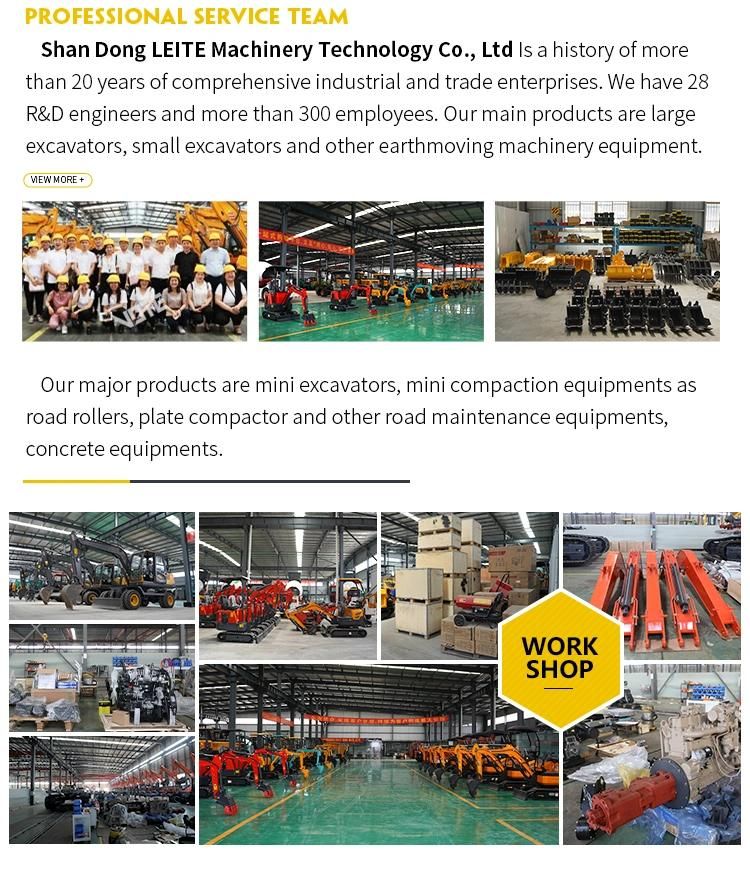Hydraulic Crawler Chinese 800 Kg Mini Excavator and Excavator