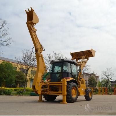 Share Wz40-28 Yuchai 85kw 0.3cbm Bucket 1cbm Backhoe Bucket 8000kgs New Telescopic Four Wheel Drive Backhoe Digger Loader for Sale