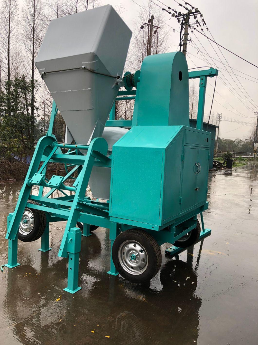 Productivity 6-8 M3/H Mobile Concrete Mixer with Lift Bucket, Concrete Mixing Machine