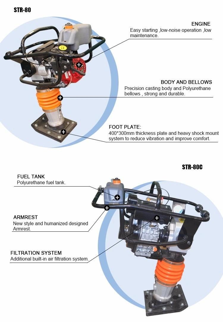 Cheap Price Honda Gasoline Engine Soil Wacker Tamping Rammer