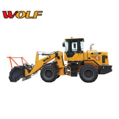 Wolf 2ton Wheel Loader Mulcher Price with High Oil Flow