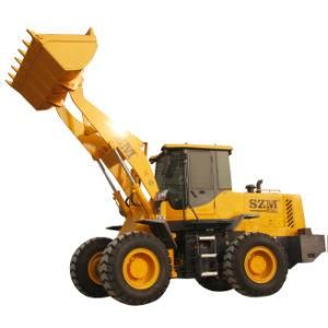 Big 3 Ton 4WD A/C Cab 92 Kw Wheel Loader with Quick Changing Bucket 1.8 Cbm, Joystick Steering
