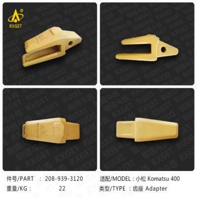 208-939-3120 PC400 Series Bucket Tooth Adapter, Construction Machine Spare Parts, Excavator Bucket Teeth