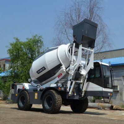 Self Loading Concrete Mixer with Swing Drum