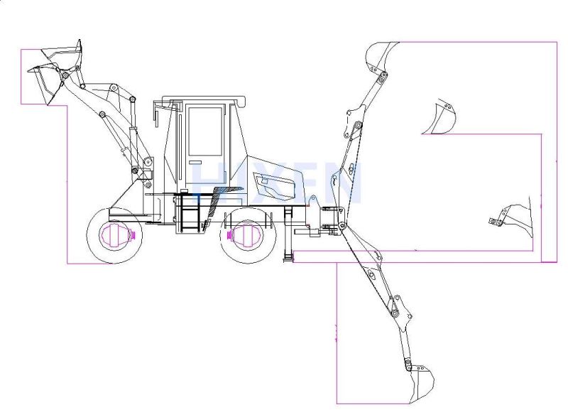 2 Ton Wheel Loader Shovel Front End Loader for Sale