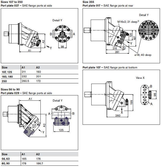 Hydraulic Motor for Paver A2fe45