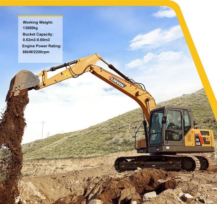 15ton Construction Machine Digger Full Hydraulic Crawler Track Excavator