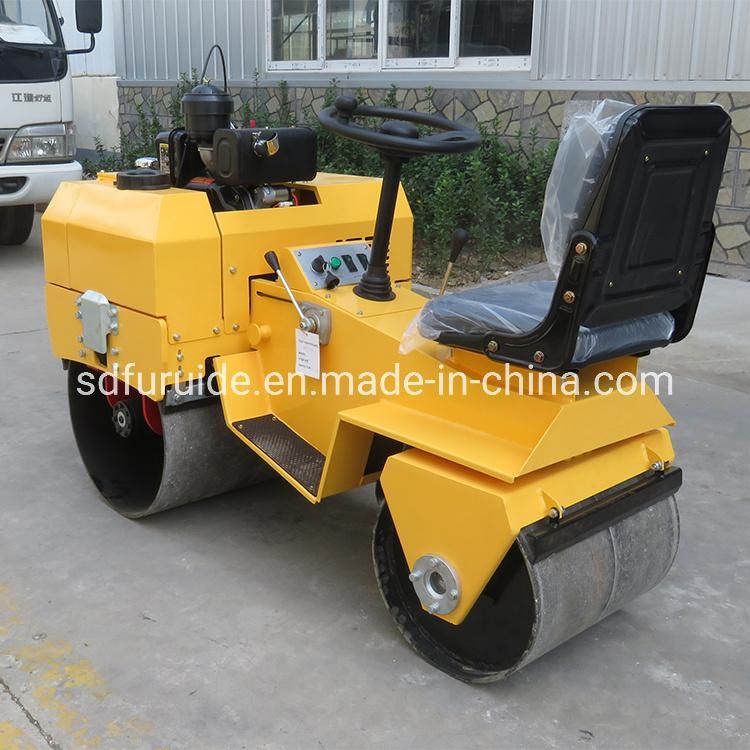 Mini Price Road Roller Compactor Hydraulic Double Drum Vibratory Road Roller Fyl-855