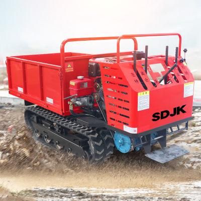 Small Mountain Crawler Truck Agricultural Rubber Crawler Transporter Vehicle Dumper