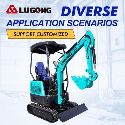Small Digger 1.0t 1.5t Micro Crawler Hydraulic Excavator with Custom Colors and Attachments