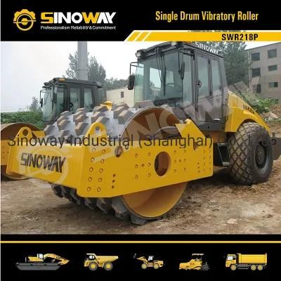 18 Ton Single Drum Vibratory Soil Compactor with Padfoot Shell Kits