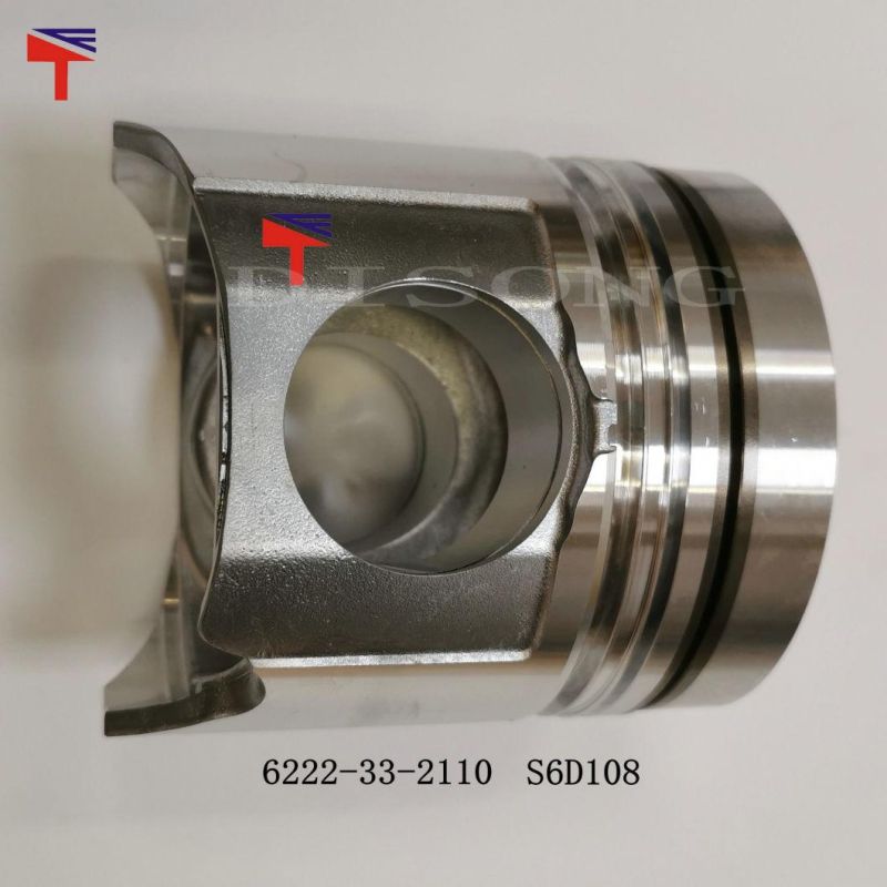 High Quality Diesel Engine Mechanical Parts Piston 6222-33-2110 for Engine Parts SAA6d108e Generator Set