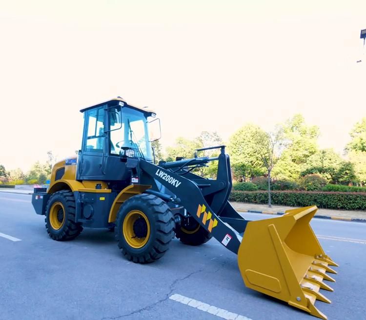 2 Ton Wheel Loader Mini Tractors with Front End Loader Lw200kv for Sale