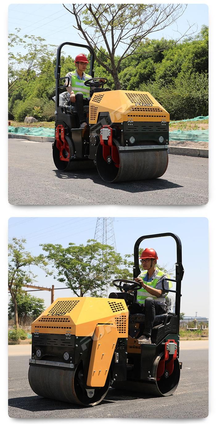 1 Ton Vibration Drum Roller Tandem Road Roller with High Quality
