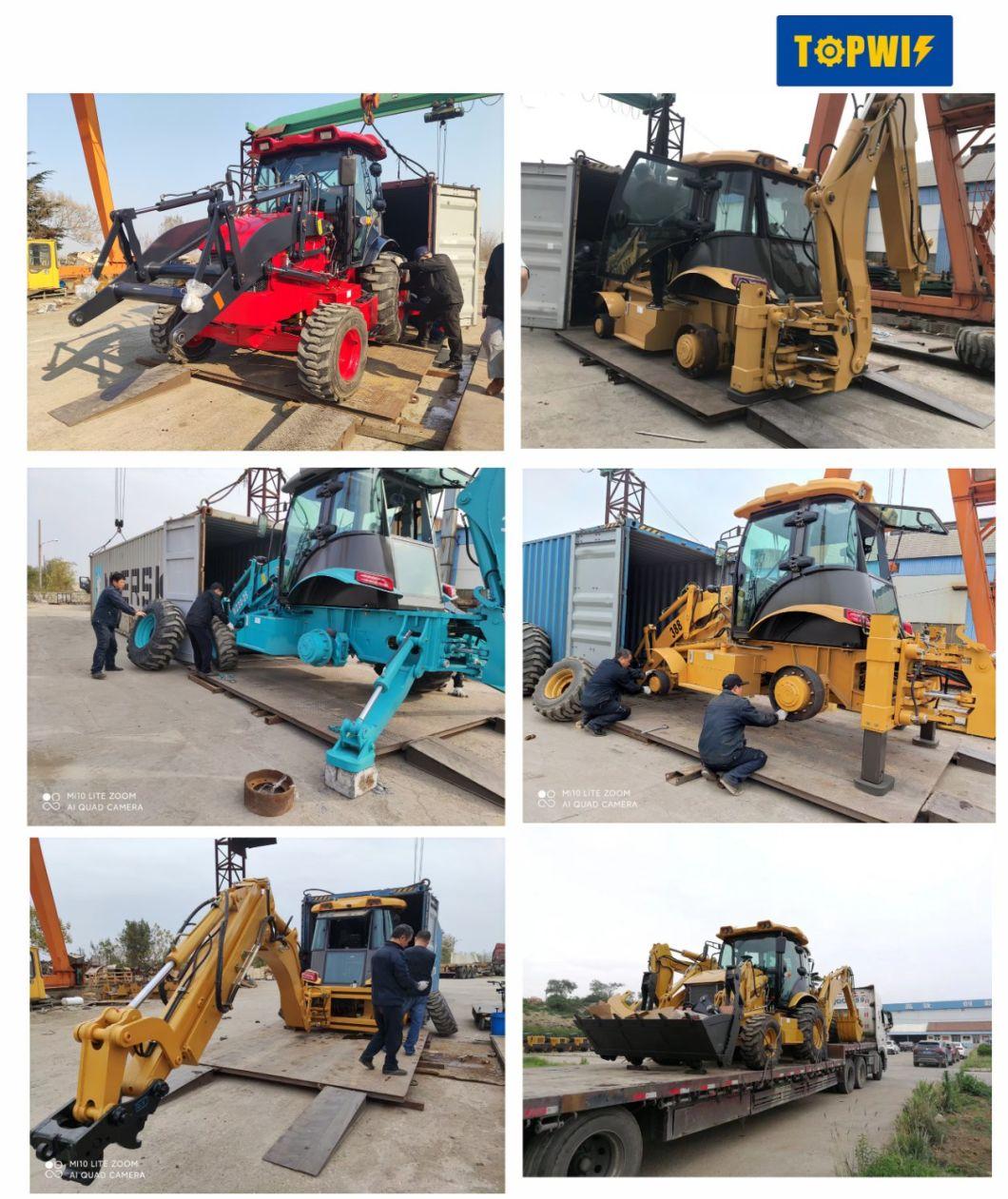 Factory /Manufacture Cheap Price 4 Wheel Drive 3ton 2.5ton Small Mini Digger Diesel Engine Backhoe Loader with Attachment Accept Customized for Farmer