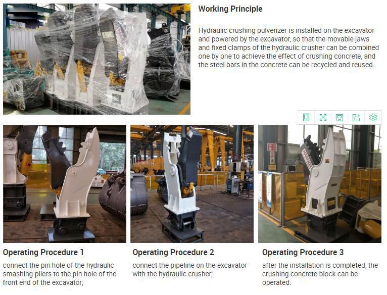 Excavation Hydraulic Rotating Pulverizer