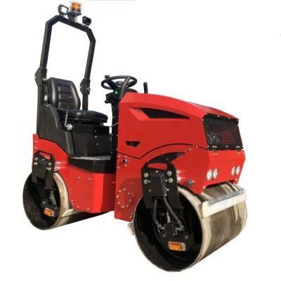 1.2 Ton Double Drum Vibratory Low Price Full Hydraulic Mini Compactor Road Roller From China Factory