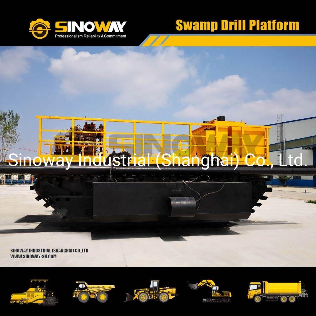 Marsh Buggy Drill Rig with Jacking up Legs Custom Swamp Barge Drilling Rig for Sale