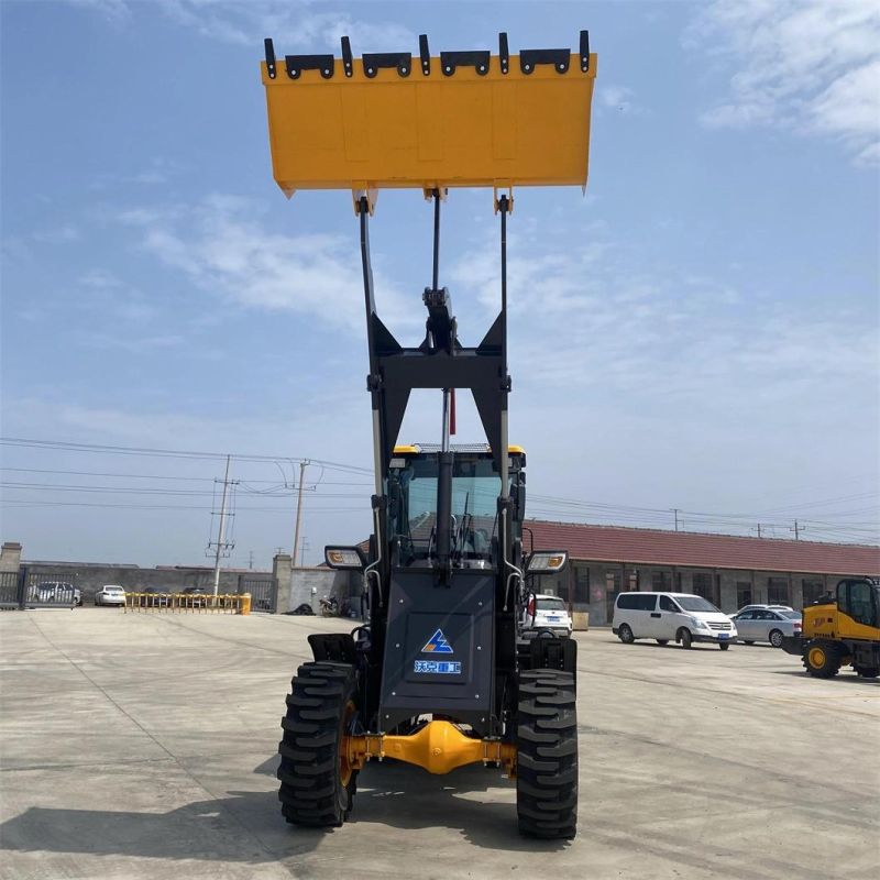 Factory Wholesale 0.8ton 1ton 1.2ton 2ton 3ton 5ton Small Wheel Loader Mini Wheel Forkir Sliding Loader Bihoe Loader