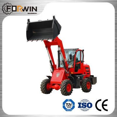 High Quality Construction Machinery Equipment Small Front End Shovel 1.2 T Compact Bucket Hydraulic Mini Wheel Loader Fw912c with CE