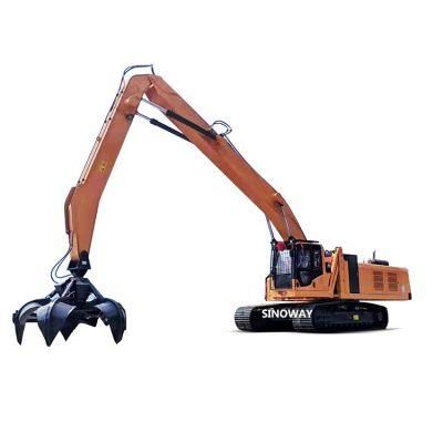 Grapple Bucket Excavator 60 Ton Material Handler Excavator in Russia