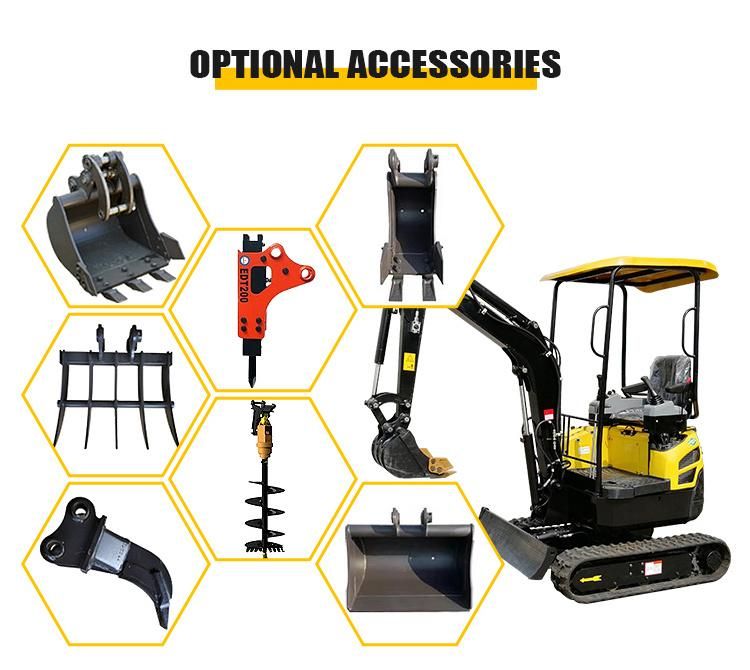 2 Ton New Mini Excavator Small Excavator and Accessories Custom Manufacturer