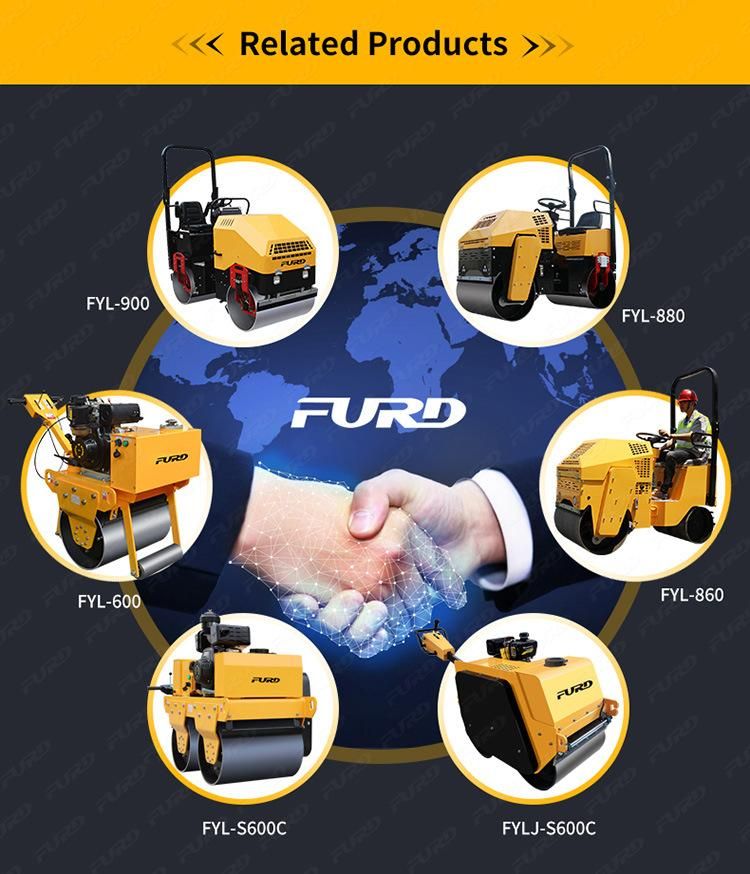 CE 800kg CVT Hydraulic Turning Mini Vibratory Roller