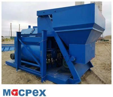 Skip Hoist Twin Shaft Concrete Mixer Pex1500/1000 for Batching Plant