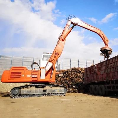 48ton Crawler Grabbing Crane China Material Handler Excavator with Magnet Devices for Scrap Steel