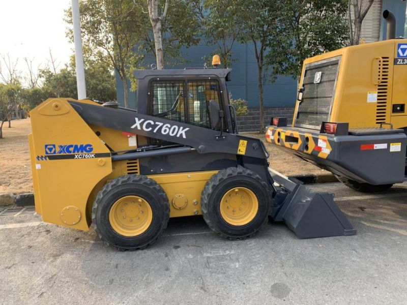 XCMG Official Xc760K Chinese Mini 1 Ton Skid Steer Loader with Attachments for Sale