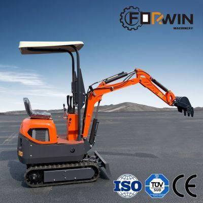 China Mini Excavators 1t with CE TUV ISO Construction Equipment Crawler Hydraulic Machines for Sale