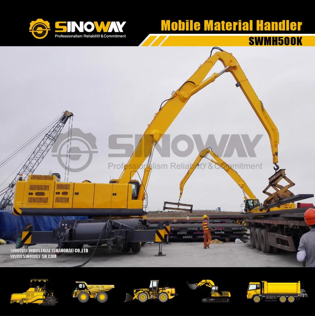 50ton Scrap Handling Machine with Orange Peel Grab and Magnet