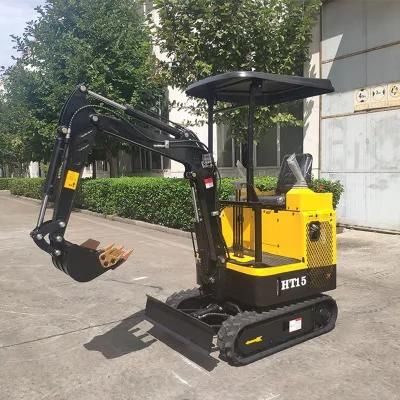 Manufacturers Hot Sale Small Digger Crawler Ht15 Excavator 1.5 Ton Digger Mini Excavator