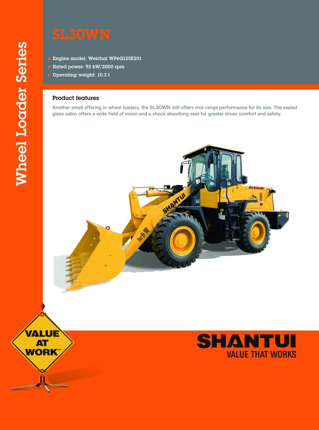 China Shantui SL30wn Mini 3t Wheel Loader