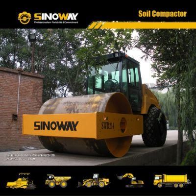 Hydrostatic Road Roller with Pad Foot Kits 14ton Cummins Engine Soil Compactor