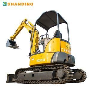 3.5ton Zero Tail Hydraulic Steel Track Micro Digger Mini Excavator with Yanmar Engine