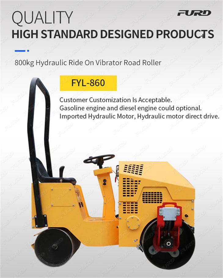 800kg Road Compact Roller Machine Road Roller