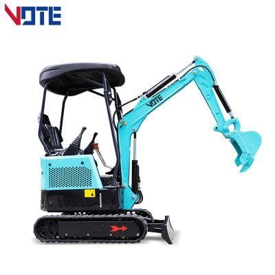 CE CPA China 1.5 Tons Mini Excavator Small Digger Hydraulic Crawler Excavator for Garden and Farm