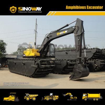 China Floating Excavator with Amphibious Pontoon for Erosion Control and Prevention