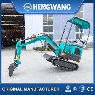 Hydraulic Trench Farm Machine 1ton Mini Excavators with 13.6kw Power Engine