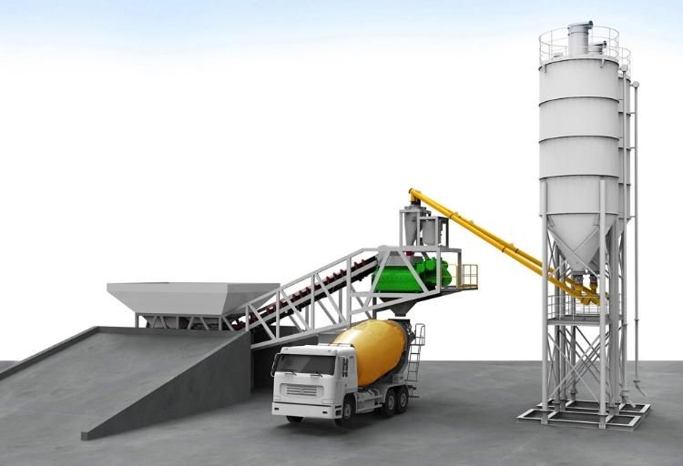 XCMG Official Manufacturing Plant Hzs60vy 60 Cbm Cement Mixing Plant for Sale