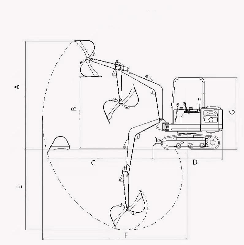 1800kg Multi-Functional Backhoe Hydraulic Mini Excavator with Bucket Capacity 0.1³ for Garden/Earthmoving