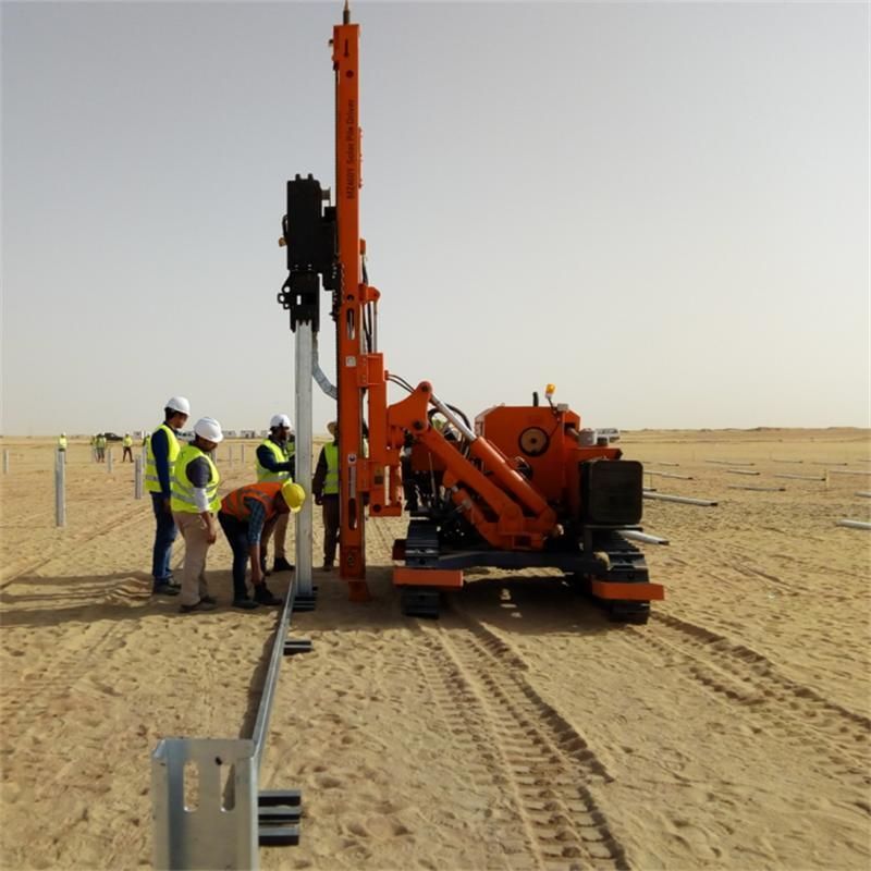 Solar Panel Ground Mount Installation Ramming Piling Drilling Machine