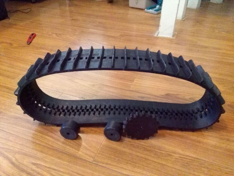 Supplier Small Robot Rubber Track with Wheels (130*18.5*74)