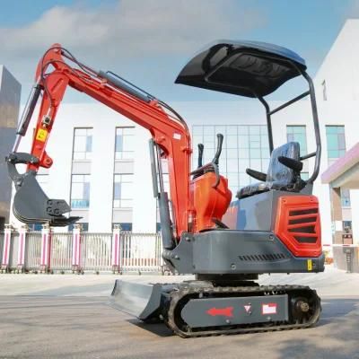 Cheap CE Certificate Euro 5 Engine1 Ton Garden Mini Excavator with Steel Track