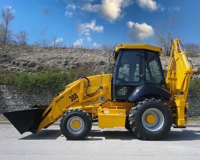 Low Price 58kw and 0.15m3 Backhoe Loader Bucket Capacity Powerful Tractor Backhoe for Commercial